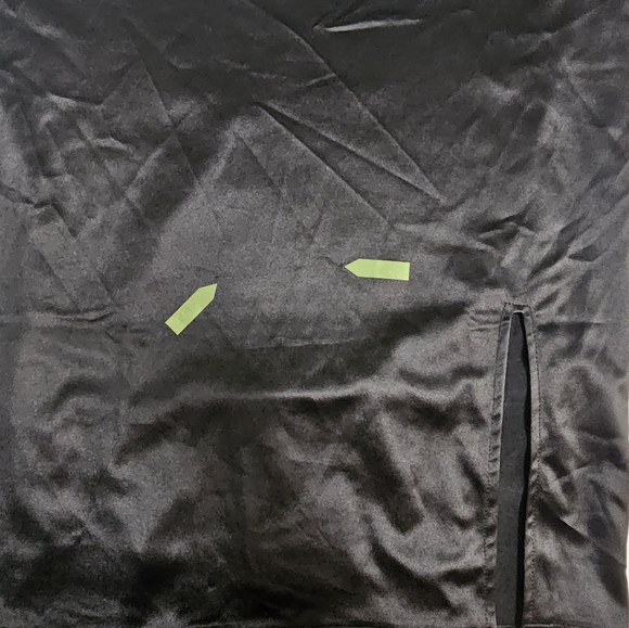 NEW with tags black slip dress large leg slit Mia Rose - Picture 8 of 8